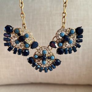 J Crew Factory necklace gold with stones